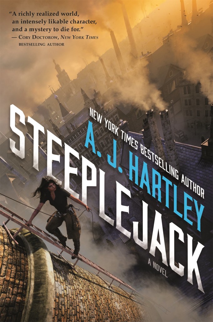 The cover of A.J. Hartley's Steeplejack